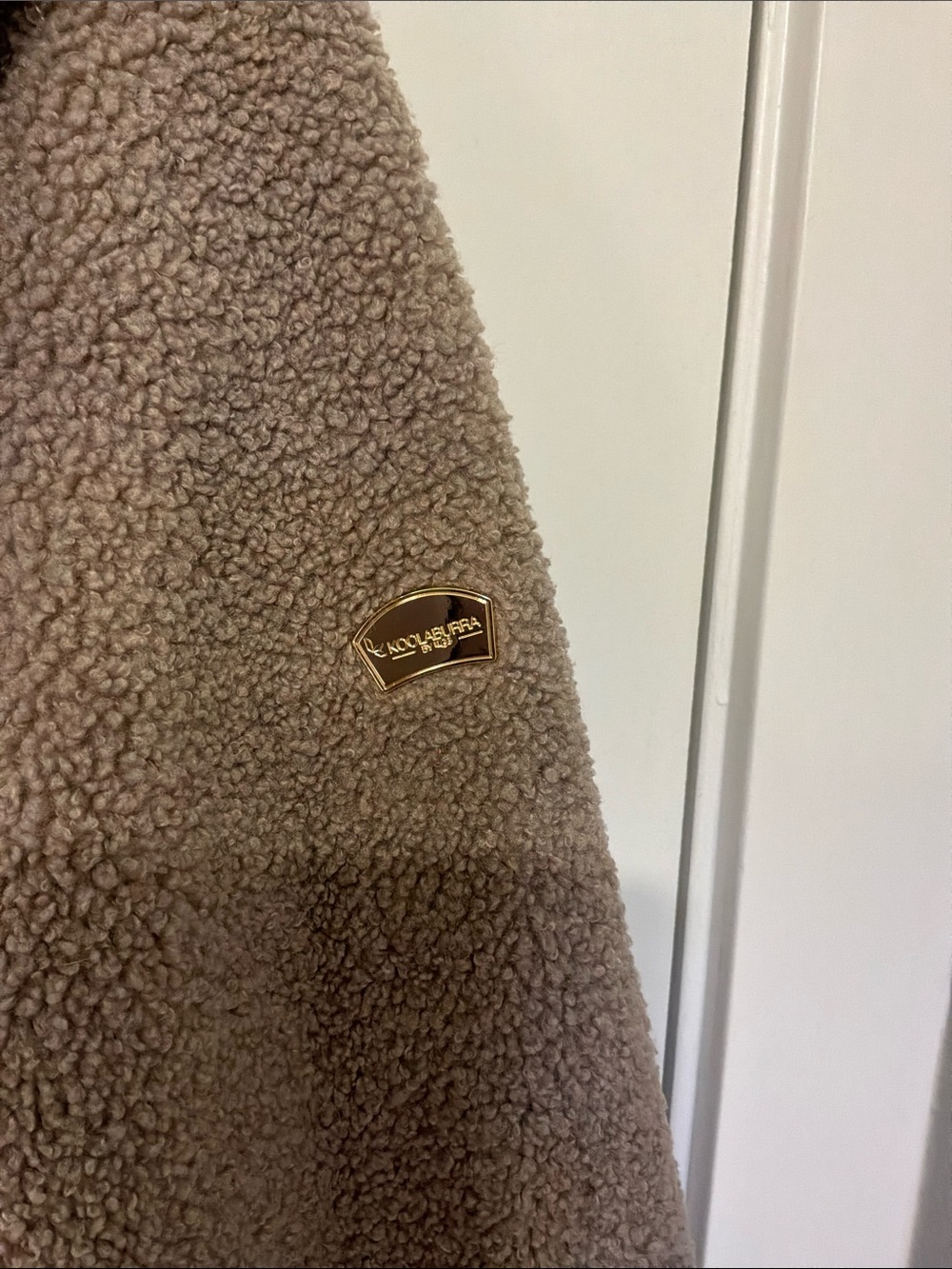 Koolaburra by UGG Women's Hooded Teddy Fleece Jacket in Taupe - Picture 4 of 4